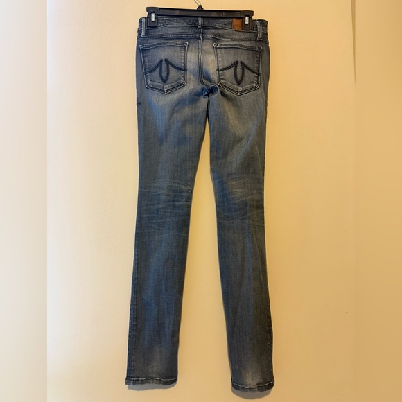 Anthropologie Level 99 Lily Skinny Straight blue pants - Picture 3 of 6